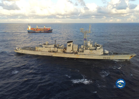 Operation IRINI inspects a vessel in application of the UN arms embargo on Libya