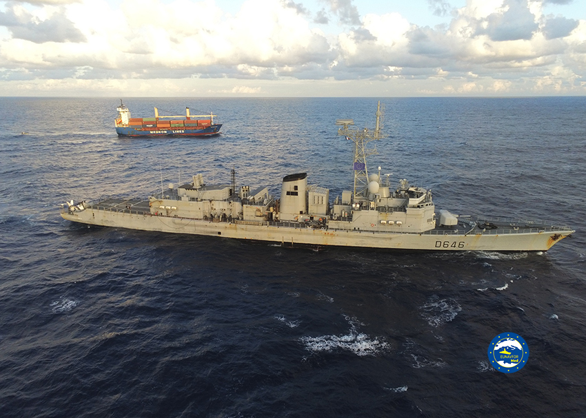 Operation IRINI inspects a vessel in application of the UN arms embargo on Libya