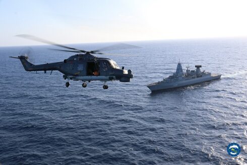 Cross-deck exercise between Greek, German and Italian ships