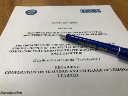 Operation Irini signed the letter of intent with the OSCE