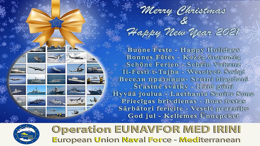 Merry Christmas from all the women and men of the International staff engaged in Operation EUNAVFORMED IRINI