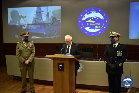 HR/VP Josep Borrell visited Operation IRINI for its 1st anniversary