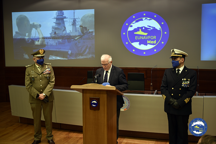 HR/VP Josep Borrell visited Operation IRINI for its 1st anniversary