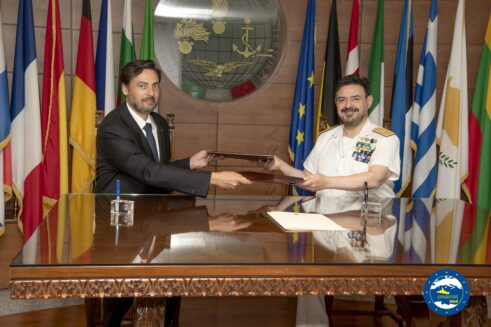 Eunavfor Med Irini and Accademia Internazionale Mauriziana sign a working arrangement with the aim to cooperate in the field of training