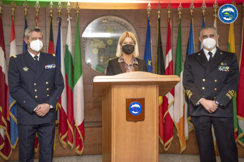 Her Excellency The Austrian Federal Minister of Defence visited the Headquarters of Operation IRINI in Rome