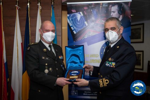 The Brigadier General Bart Laurent (BEL Army), EUMS Director of Operations, visited Operation IRINI’s Head-Quarters in Rome