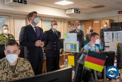 The German Parliamentary State Secretary Mr. Thomas Hitschler visited the OHQ of Operation IRINI in Rome