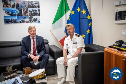 His Excellency the Estonian Minister of Defence visited EUNAVFOR MED IRINI OHQ