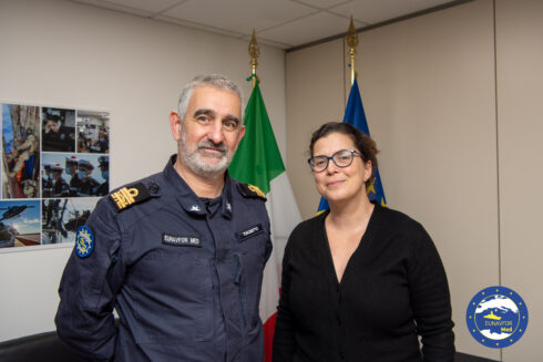 Mrs Claudia Gazzini,  Senior Analyst for Libya of the International Crisis Group (ICG), visited EUNAVFOR MED Operation IRINI OHQ