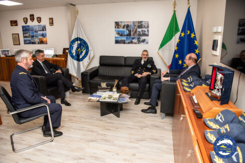 The Minister of Defence and the Ambassador in Rome of the Republic of Cyprus visited EUNAVFOR MED Operation IRINI OHQ