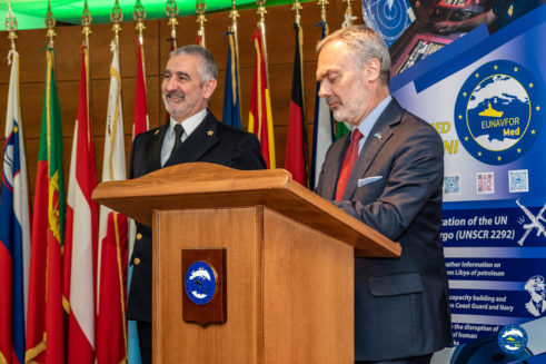 Ambassador of Sweden to Italy, H.E. Jan Björklund, Visited the EUNAVFOR MED IRINI OHQ