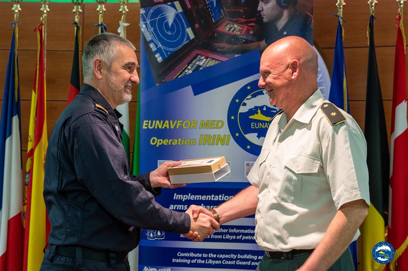 EUMS Director of Operations, Brigadier Gen. Laurent, visited Operation IRINI Headquarters