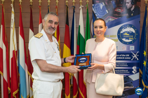Her Excellency the Ambassador of Slovak Republic to Italy visited EUNAVFOR MED IRINI OHQ