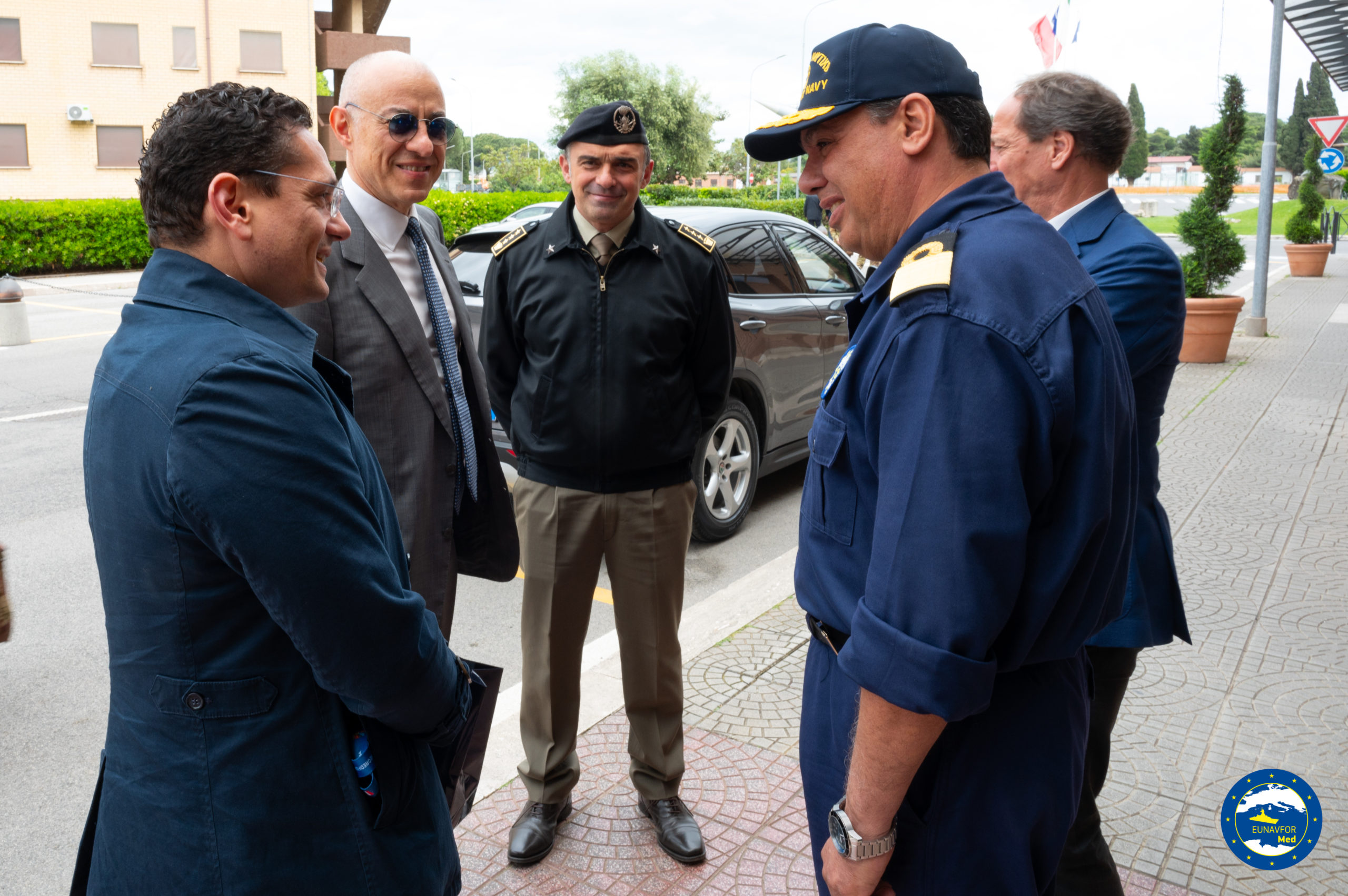 A delegation of the Italian Space Agency visited EUNAVFOR MED Operation IRINI OHQ