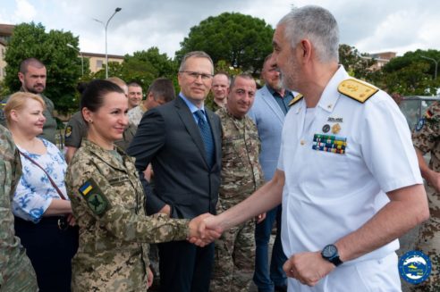 A delegation of Baltic Defence College Joint Command and General Staff Course visited EUNAVFOR MED IRINI OHQ