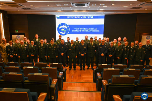 VISIT OF THE DOCTRINE, DEVELOPMENT, EDUCATION AND TRAINING COMMAND OF SLOVENIAN ARMED FORCES AT IRINI OPERATIONAL HEADQUARTERS (OHQ)