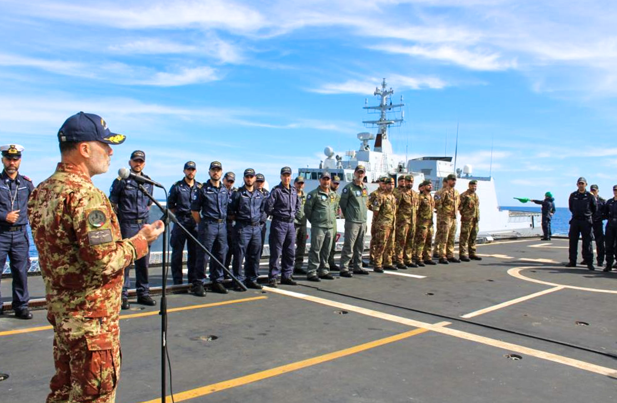 The Italian Joint Operations Commander visited the personnel, operational assets and logistics sites offered to Operation IRINI by HOST Nation