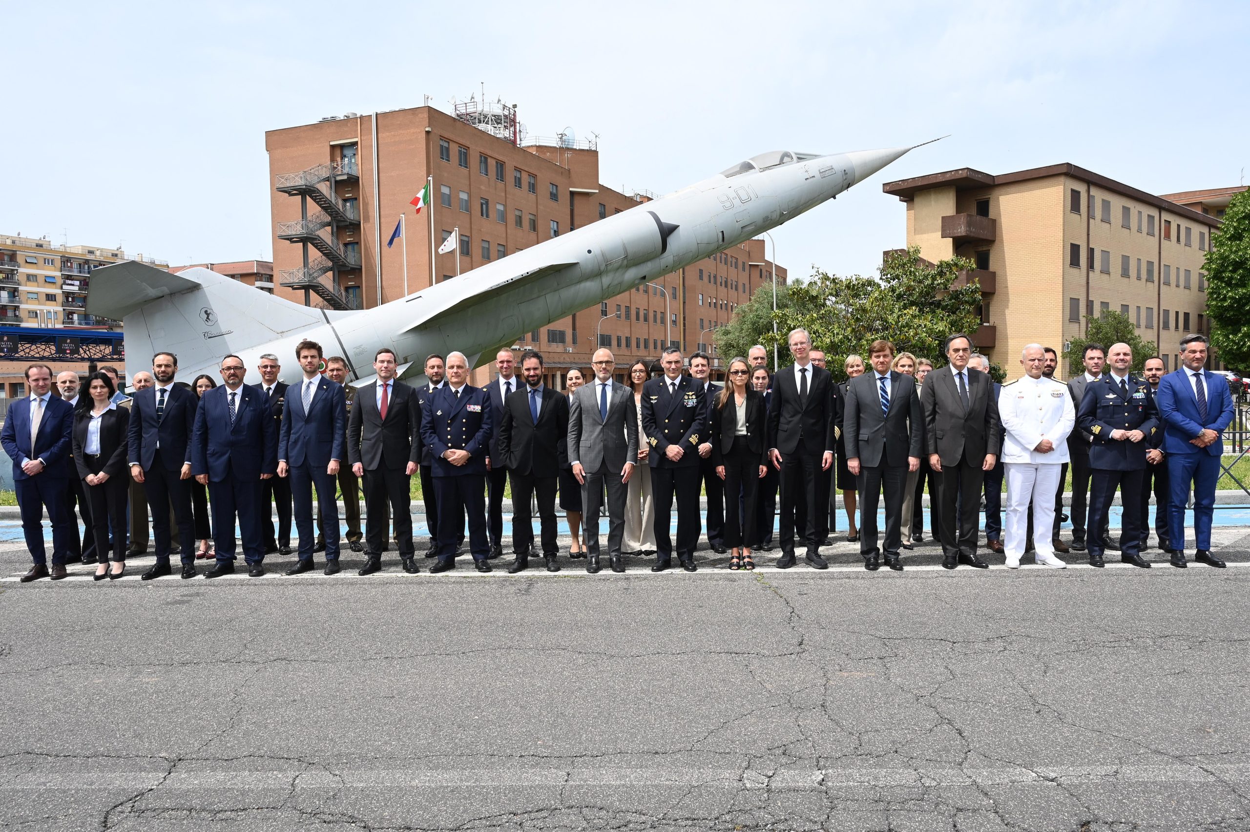 Ambassadors of the European Union and of EU Member States, Deputy Special Representative of the UN Secretary-General, EUBAM Head of Office and like-minded partners at the Operation IRINI Headquarters in Rome